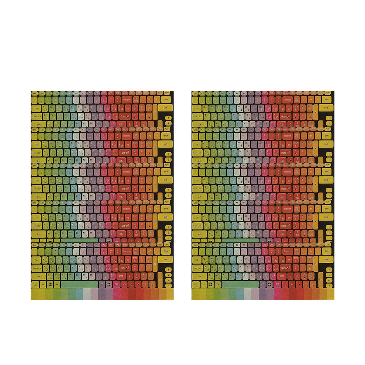 برچسب کیبورد طرح پالت کد 1 با حروف فارسی بسته 20 عددی