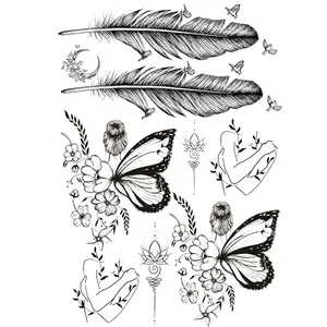 تتو موقت کد 016 طرح پر و پروانه