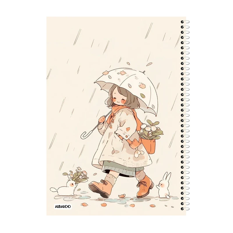 دفتر مشق 50 برگ آلبالو طرح دختر فانتزی کد 2203