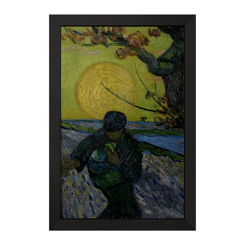 تابلو خندالو مدل کاشت در غروب آفتاب ونسان ونگوگ (Van Gogh) کد 36820