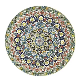 بشقاب میناکاری مدل اسلیمی کد b30