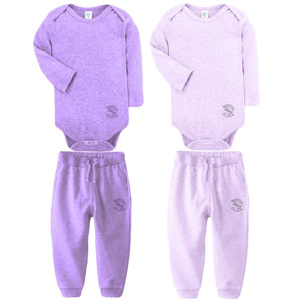 ست بادی و شلوار نوزادی نیل کوک مدل Lilac Set مجموعه 2 عددی