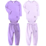 ست بادی و شلوار نوزادی نیل کوک مدل Lilac Set مجموعه 2 عددی