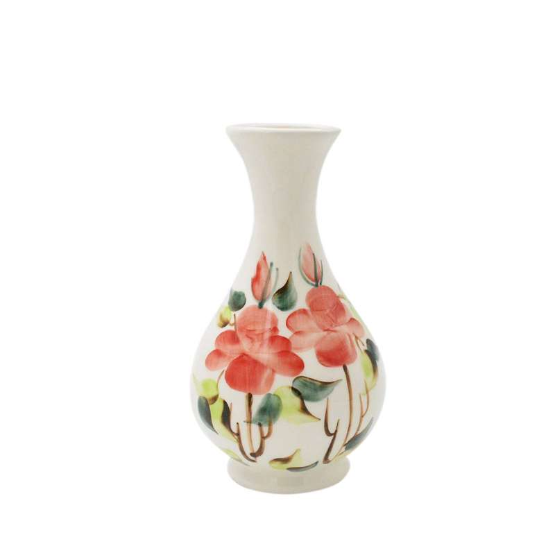 گلدان سفالی مدل گل سرخی طرح top