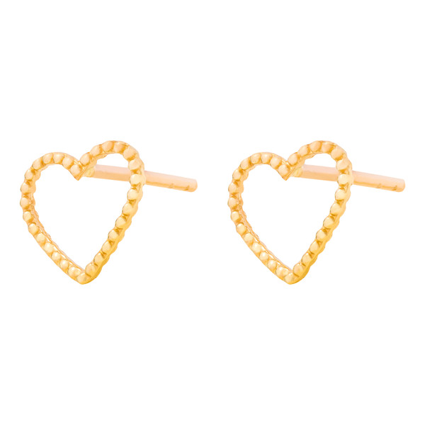 گوشواره میخی طلا 18 عیار زنانه وی گالری مدل قلب کد E0094