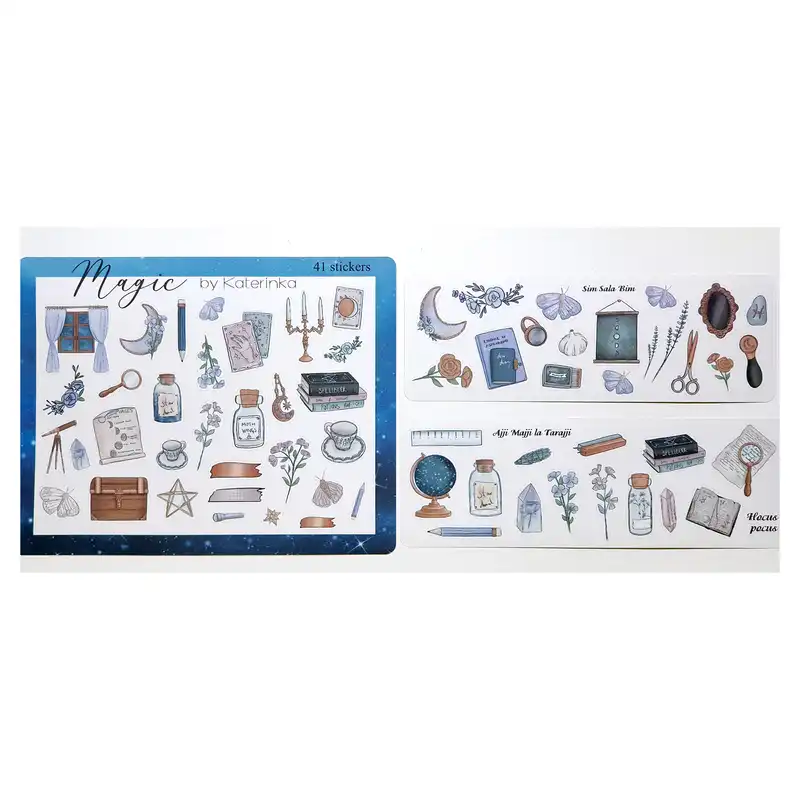 برچسب کاترینکا طرح برش خورده مدل Magic بسته 67 عددی