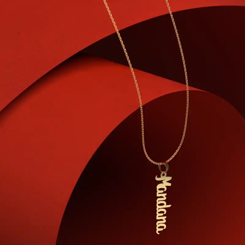 گردنبند طلا 18 عیار زنانه مدوپد مدل mandana