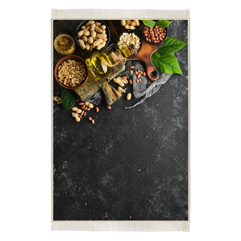 فرش ماشینی هانوکس مدل مدرن طرح گرانیت و ادویه کد AHC-887-1