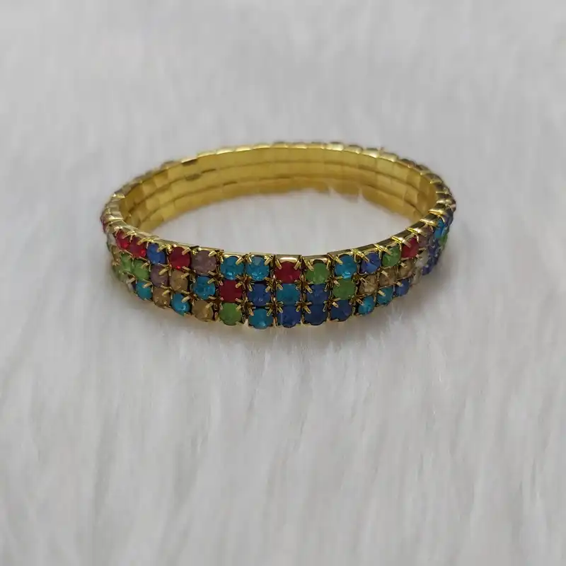 دستبند زنانه مدل کشی طرح نگین کد ng3111