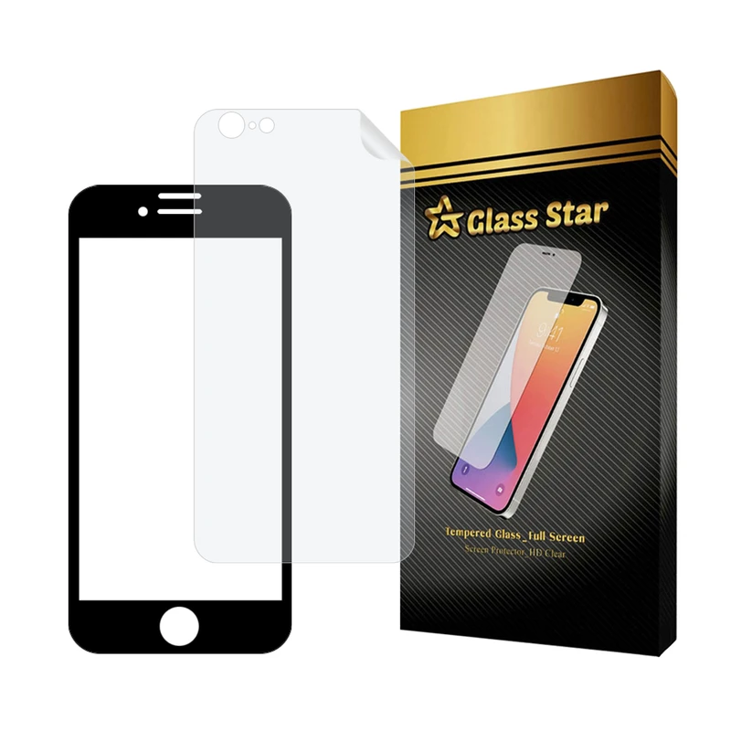 محافظ صفحه نمایش سرامیکی شفاف گلس استار مدل CERAMICNANOST مناسب برای گوشی موبایل اپل iPhone 6s Plus / iPhone 6 Plus به همراه محافظ پشت گوشی هیدروژل