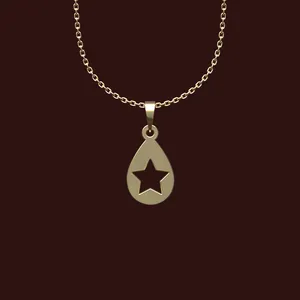 گردنبند طلا 18 عیار زنانه مدوپد مدل ستاره کد W2-1-1234