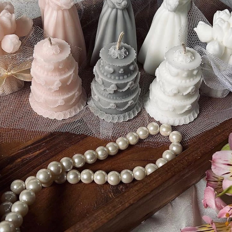 قالب شمع مدل کیک تولد 3 طبقه