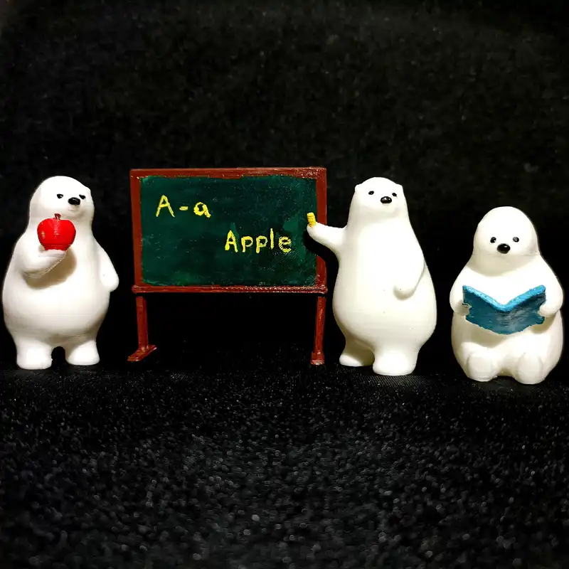 مجسمه مدل خرس های فانتزی در مدرسه کد 78-10 مجموعه 3 عددی