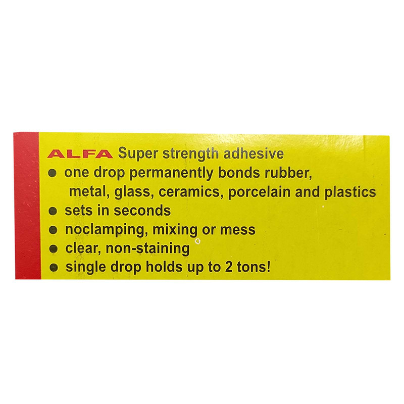چسب قطره ای آلفا مدل BAST حجم 3 میلی لیتر بسته 20 عددی