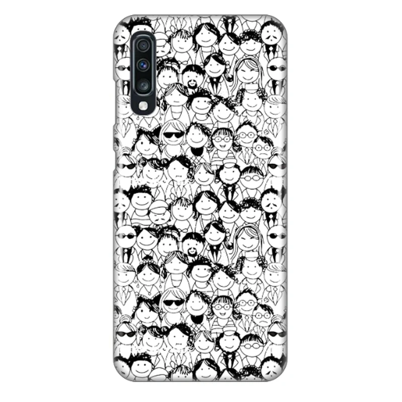 کاور طرح چهره ها کد DIMO-076 مناسب برای گوشی موبایل سامسونگ Galaxy A70