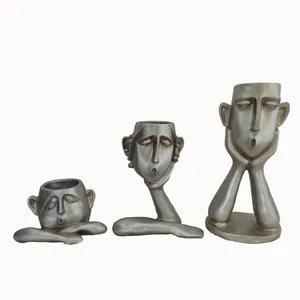 گلدان مدل مجسمه مجموعه 3 عددی