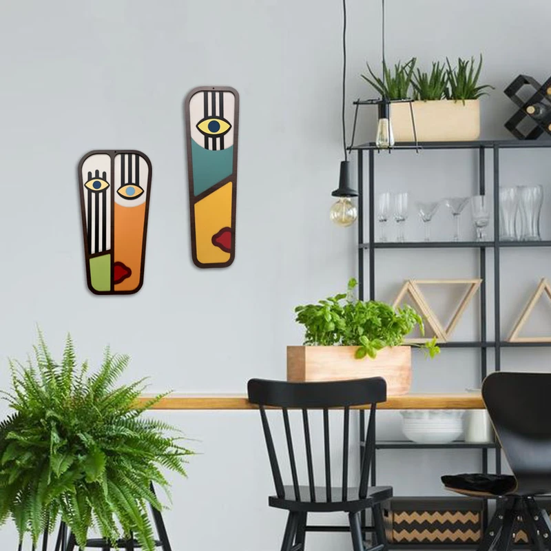 عکس شماره 3 : دیوارکوب طرح وال ماسک کد mf220-a مجموعه 3 عددی