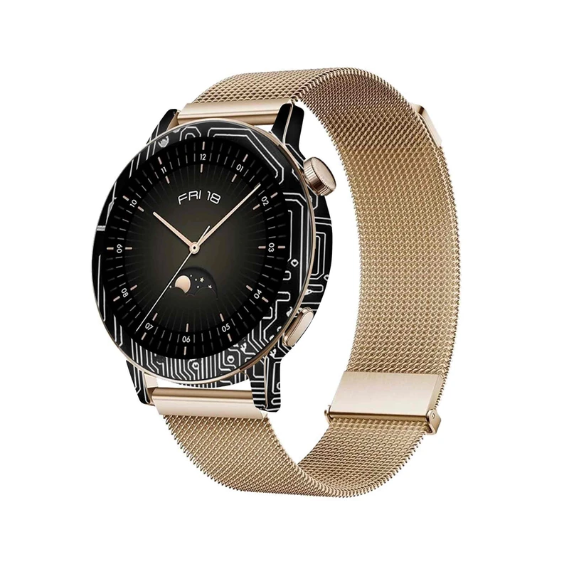 برچسب ماهوت طرح Black-Printed-Circuit-Board مناسب برای ساعت هوشمند هوآوی Watch GT 3 42mm