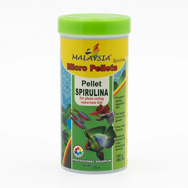 غذای ماهی مالزی مدل Micro Pellets Spirulina وزن 140 گرم