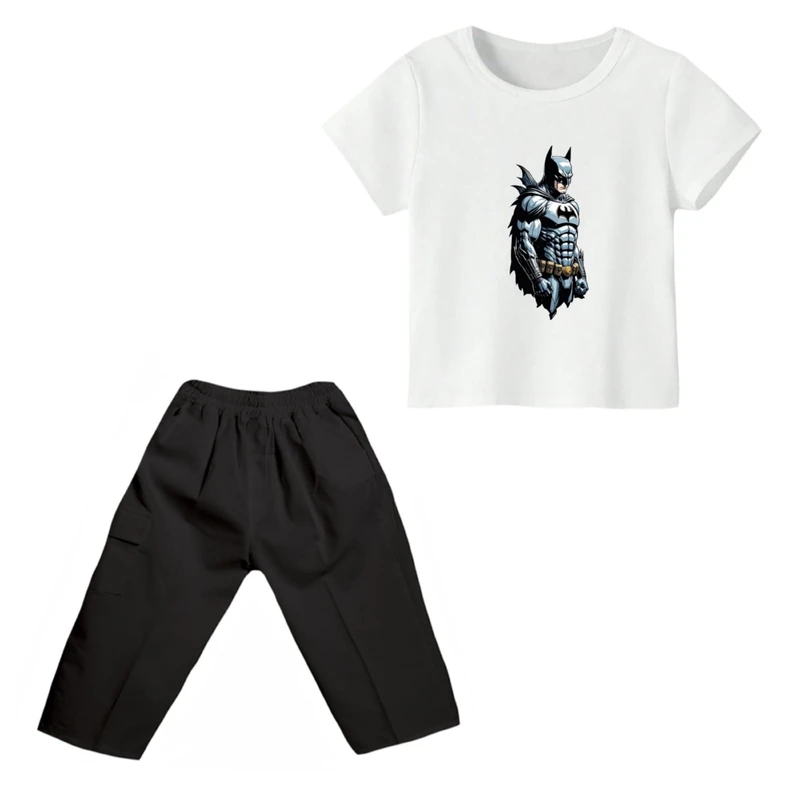 ست تی شرت و شلوارک پسرانه مدل بتمن کد ۲۱