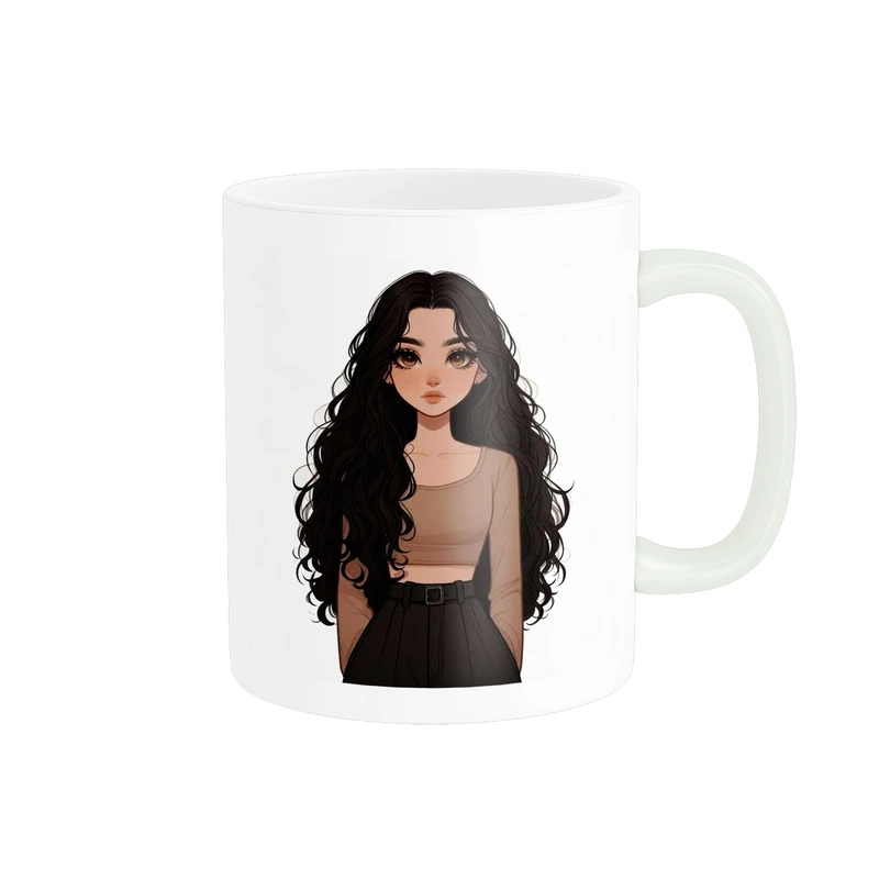 ماگ پاد آفرین مدل فانتزی طرح دختر کیوت و ناز کد p9479