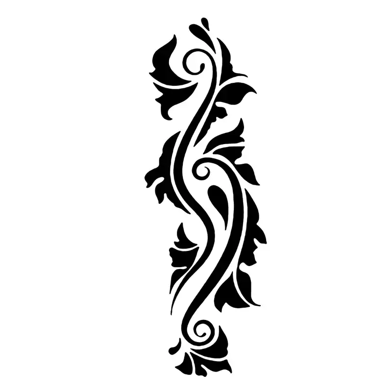 شابلون باتیس آرت طرح شاخه و برگ کد 50-623