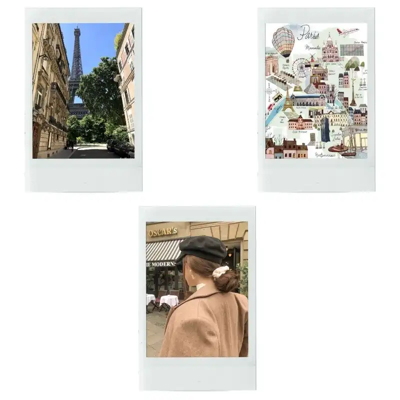 آویز تزیینی مدل سفر پاریس کد b80 مجموعه 6 عددی