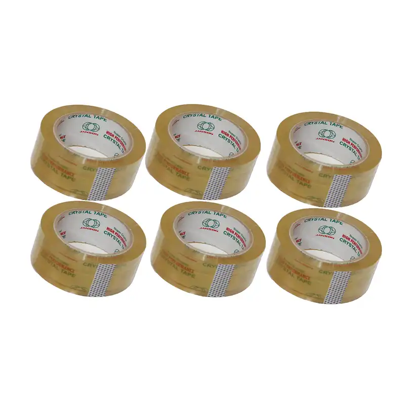 چسب پهن جانسون مدل کریستال 90 یاردی کد 2020 K عرض 5 سانتی  بسته 6 عددی