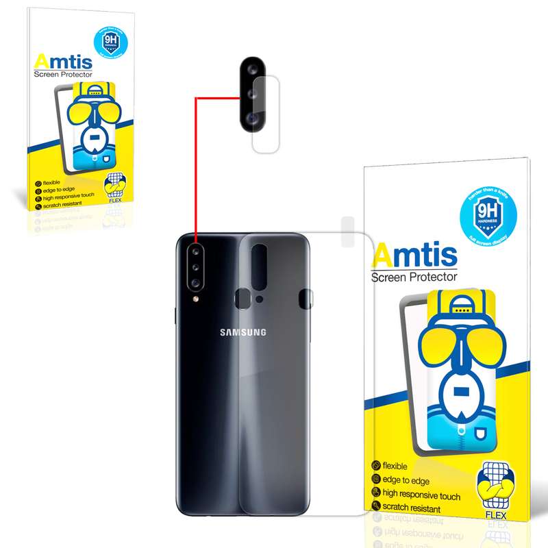 محافظ لنز دوربین امتیس مدل A2s مناسب برای گوشی موبایل سامسونگ GALAXY A20S به همراه محافظ پشت گوشی