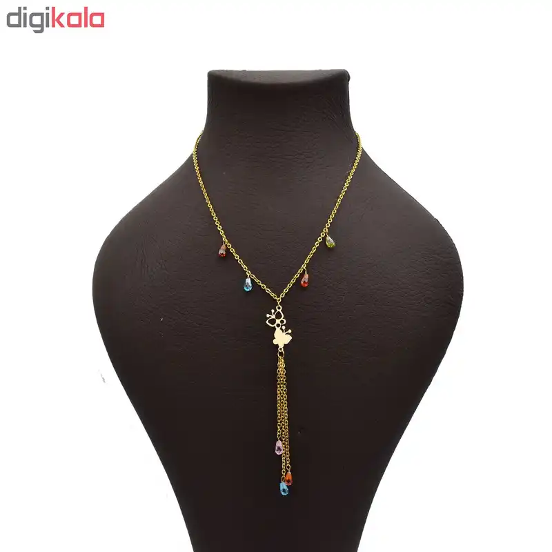 گردنبند طلا 18 عیار زنانه الن نار مدل پروانه ELN4252878