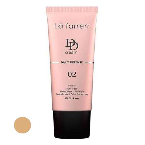 کرم ضد آفتاب رنگی لافارر SPF 30 مدل daily defense ‌مناسب انواع پوست حجم 33 میلی‌لیتر