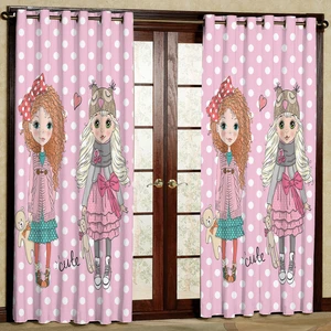 پرده مدل دختر مخمل پانچی کد 1095 سایز 140x280 سانتی متر
