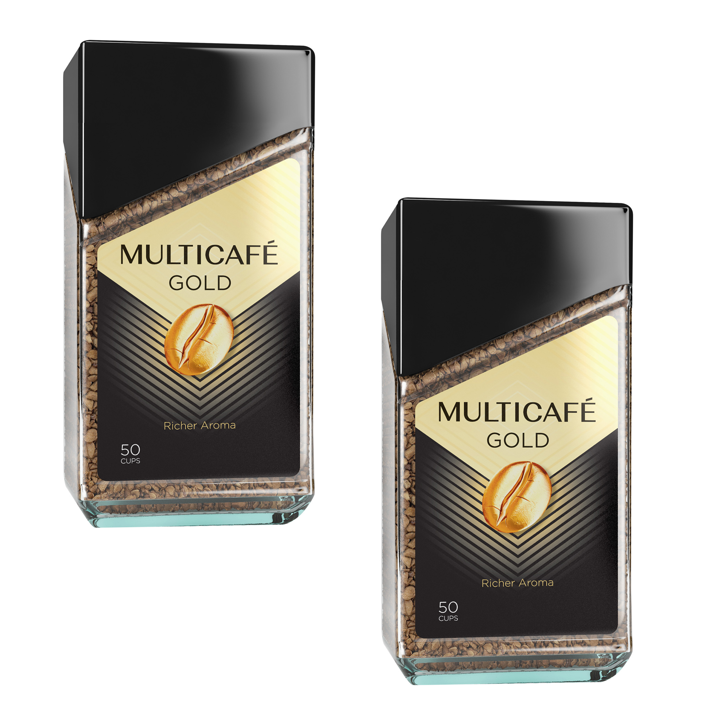 قهوه فوری گلد مولتی کافه - 200 گرم بسته 2 عددی