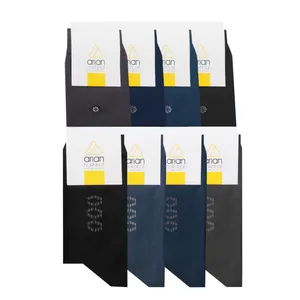 جوراب ساق بلند مردانه آریان نخ باف مدل 5131 بسته هشت عددی