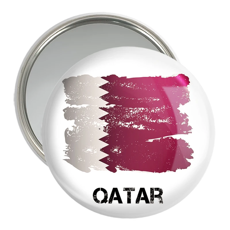 آینه جیبی خندالو مدل پرچم قطر  کد 20430