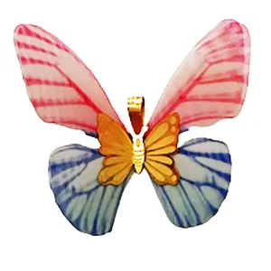 آویز گردنبند طلا 18 عیار زنانه مدل پروانه کد 005