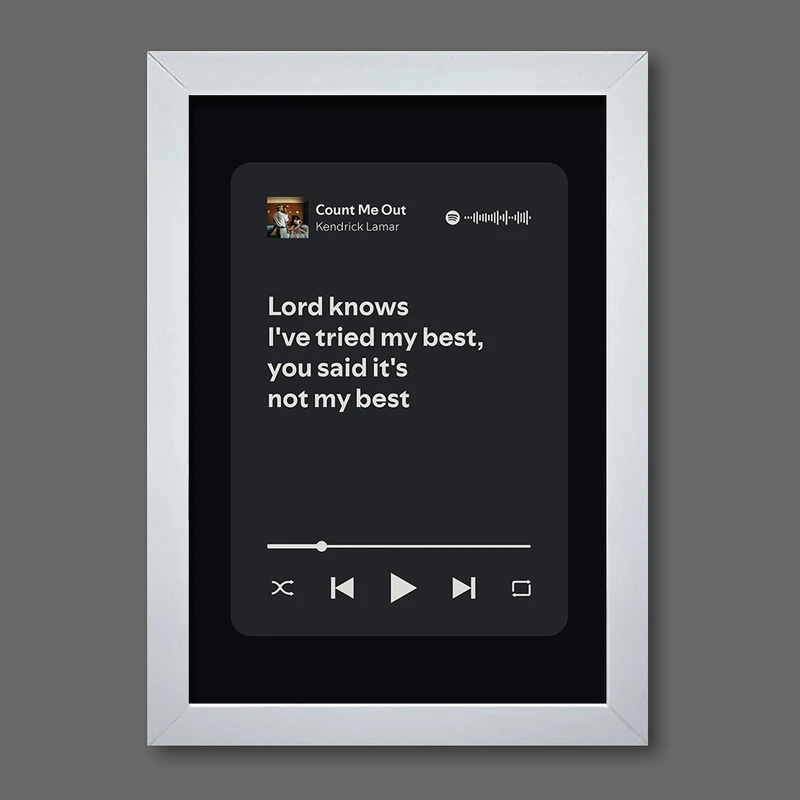 تابلوی مدل تابلوی موزیکال طرح Count Me Out by Kendrick Lamar