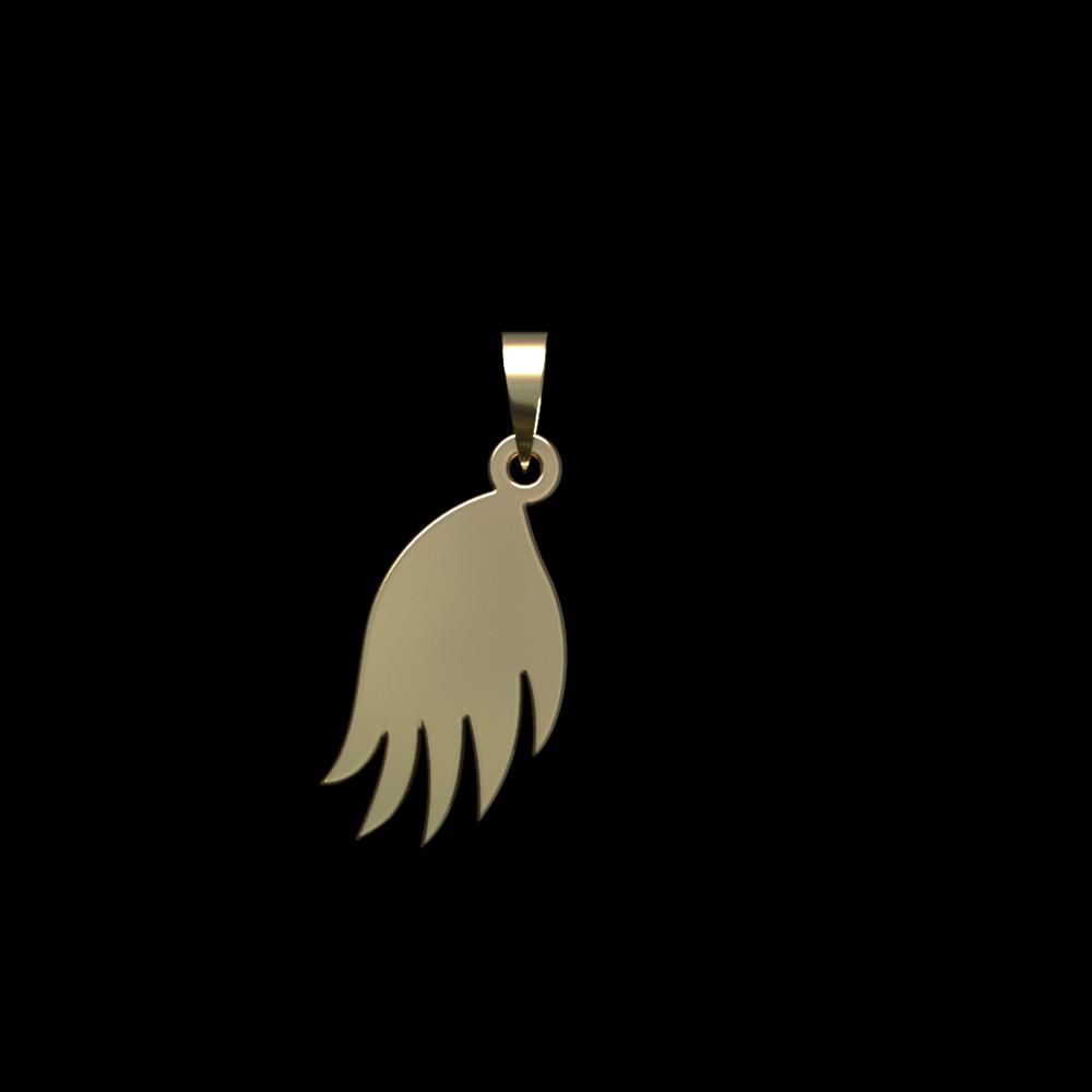 آویز گردنبند طلا 18 عیار زنانه مدوپد مدل پر کد PA1-13528 -  - 1
