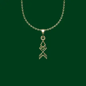 گردنبند طلا 18 عیار زنانه مدوپد مدل هندسی کد FF2-1-1174