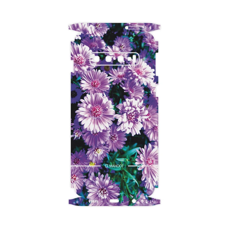 برچسب پوششی ماهوت مدل Purple-Flower-FullSkin  مناسب برای گوشی موبایل سامسونگ Galaxy S10