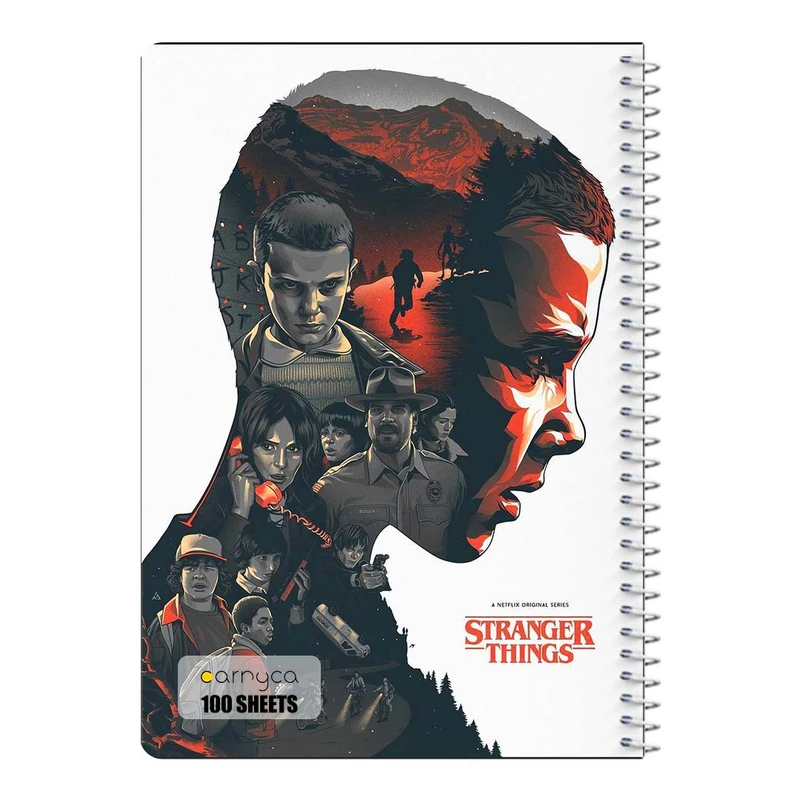 دفتر شطرنجی 100 برگ سیمی کارنیکا طرح چیزهای عجیب Stranger Things کد 36213