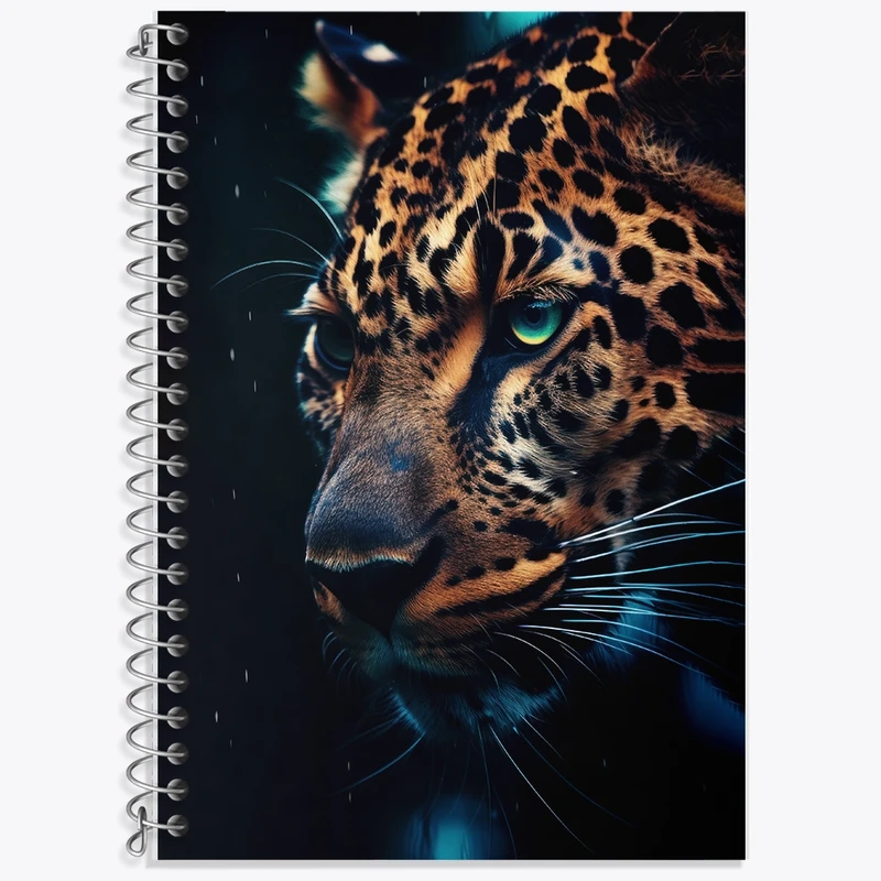 دفتر زبان 50 برگ خندالو مدل دو خط طرح پلنگ کد F2656