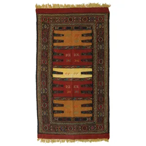 گلیم دستبافت یک و نیم متری کد 990730