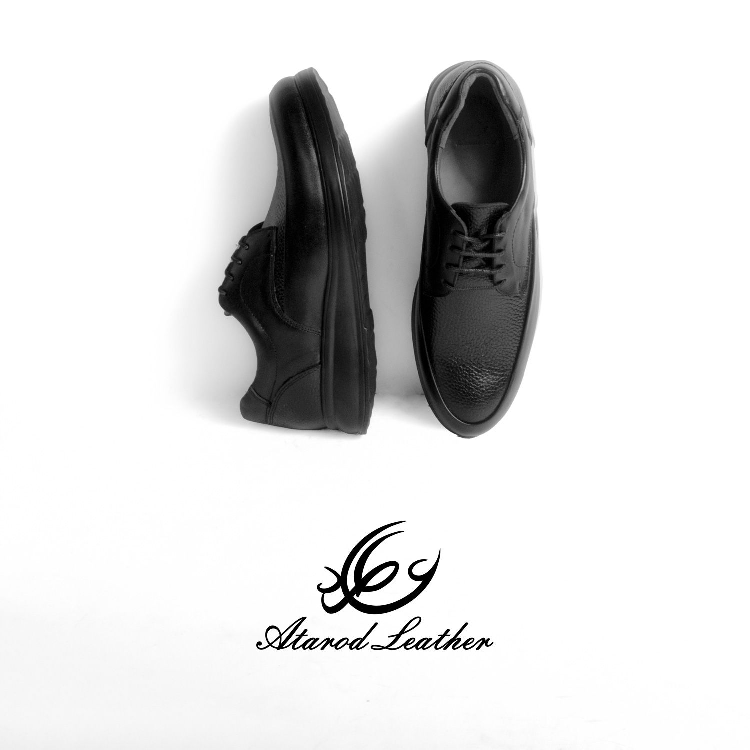 کفش طبی مردانه چرم عطارد مدل چرم طبیعی کد SH163 -  - 4