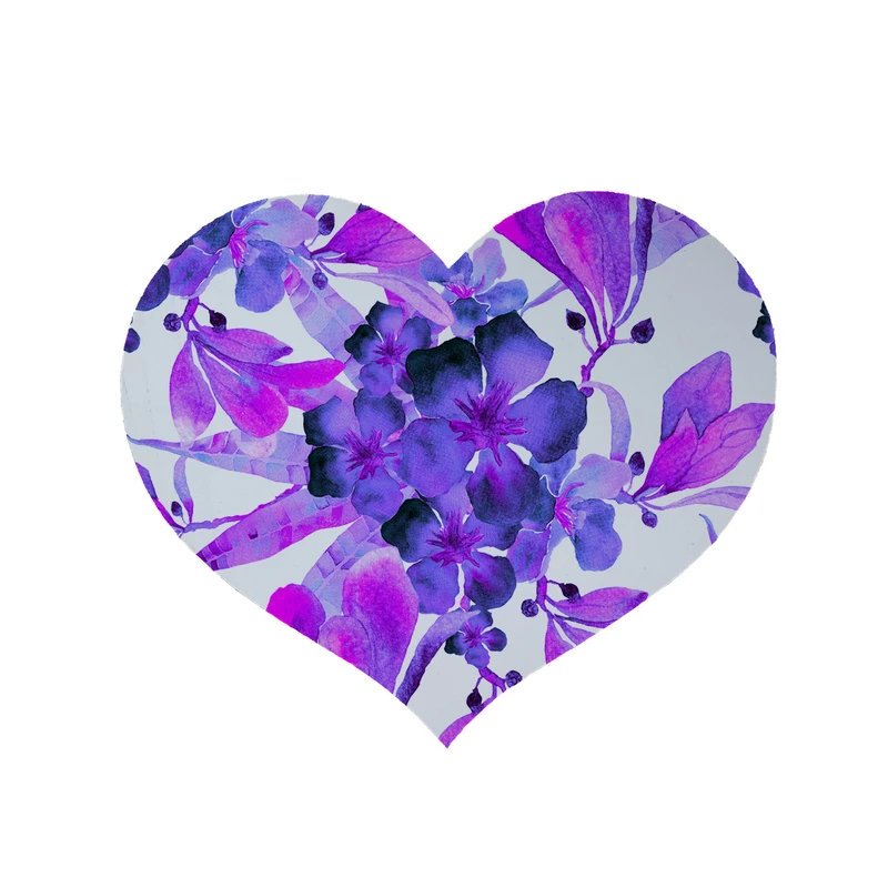 پادری مدل قلب طرح گل کد 5611 سایز 90x90 سانتی متر 