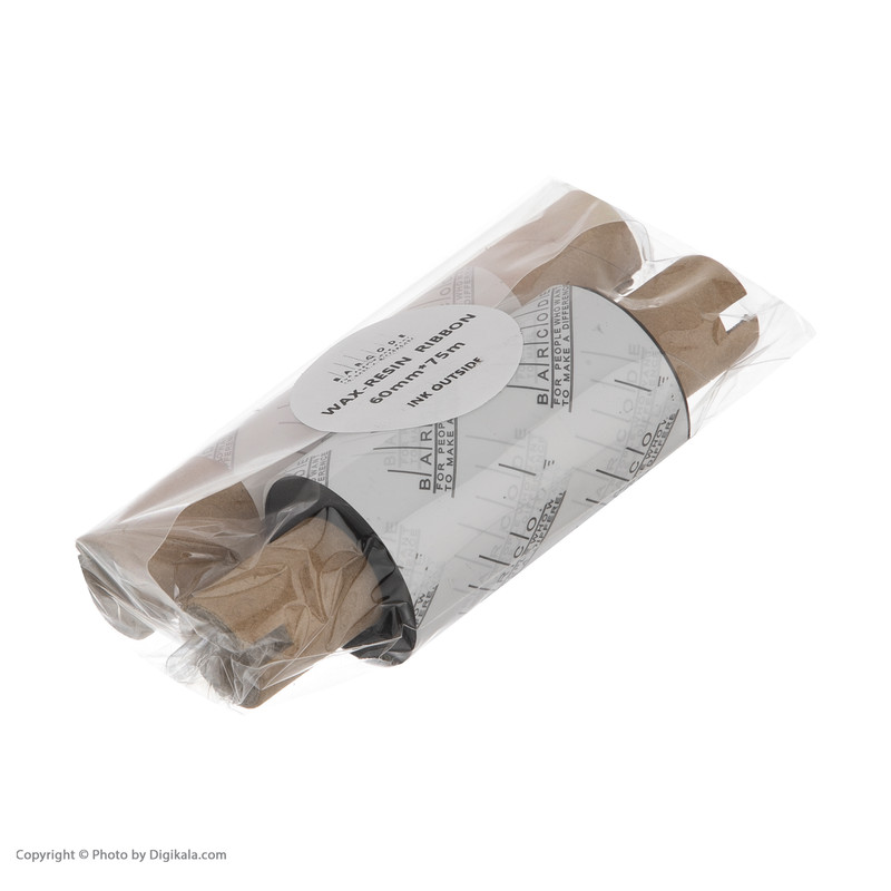ریبون پرینتر لیبل زن بارکد مدل Wax-Resin 60 mm x 75 m بسته 2 عددی