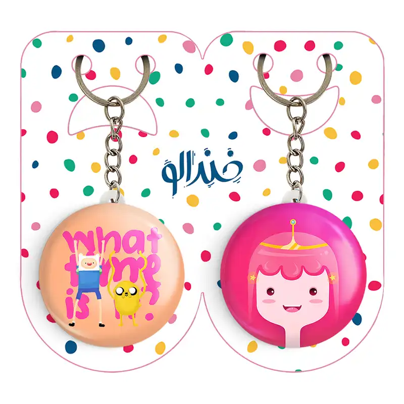 جاکلیدی خندالو مدل پرنسس بابل گام و جیک و فین وقت ماجراجویی Adventure Time کد 2080620808 مجموعه 2 عددی