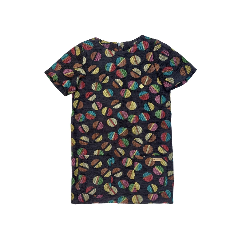 پیراهن آستین کوتاه یقه گرد دخترانه مدل رنگین کمان