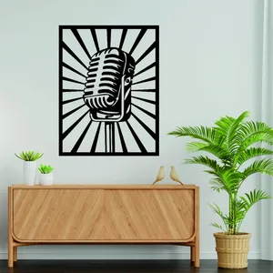 استیکر مدل چوبی میکروفن کد T1035