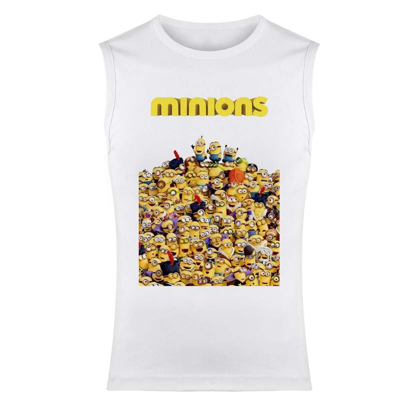 تاپ مردانه مدل مینیون ها کد 171 رنگ سفید